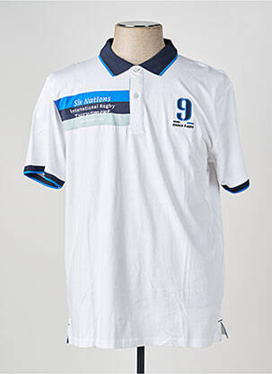 Polo coupe droite manches courtes blanc CAMBERABERO homme