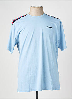 T-shirt coupe droite manches courtes bleu CAMBERABERO homme