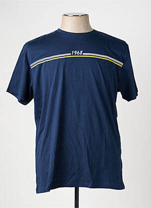 T-shirt coupe droite manches courtes bleu CAMBERABERO homme