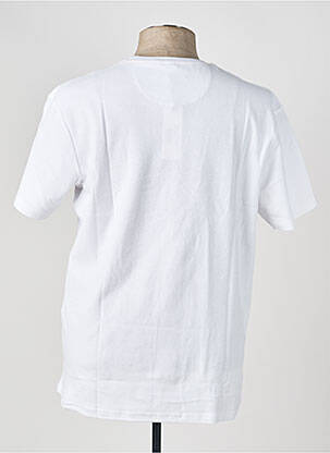 T-shirt broderie manches courtes blanc CAMBERABERO homme