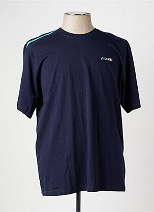 T-shirt coupe droite manches courtes bleu CAMBERABERO homme