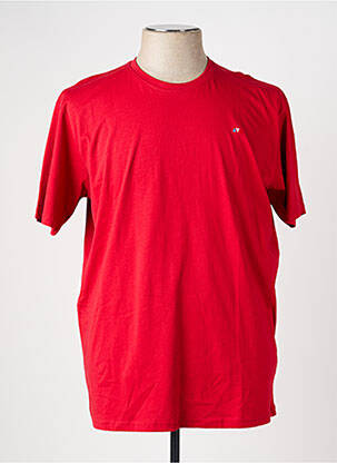 T-shirt broderie manches courtes rouge CAMBERABERO homme