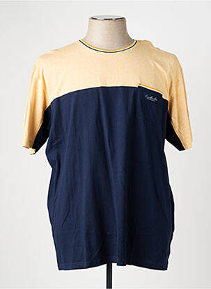T-shirt coupe droite manches courtes bleu CAMBERABERO homme