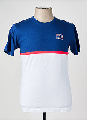 T-shirt broderie manches courtes bleu CAMBERABERO homme