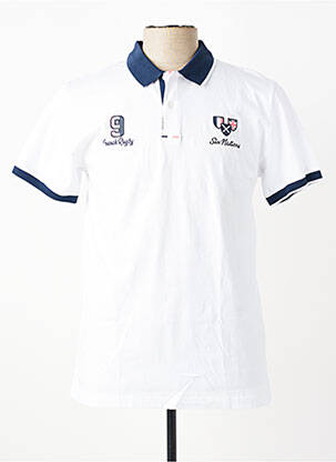 Polo coupe droite manches courtes blanc CAMBERABERO homme