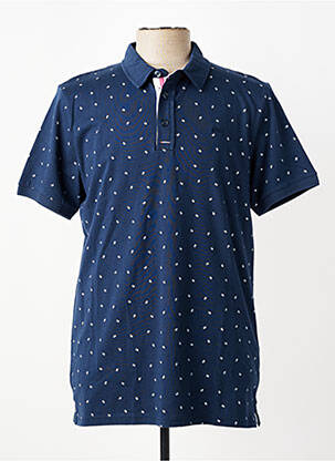 Polo coupe droite manches courtes bleu CAMBERABERO homme
