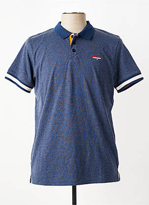 Polo tissage jersey manches courtes bleu CAMBERABERO homme
