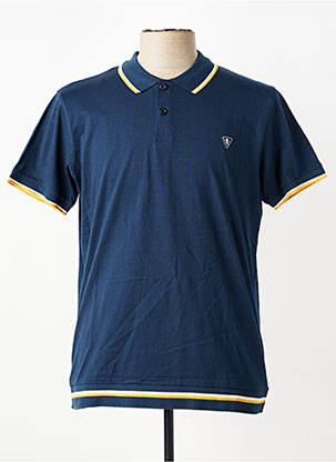 Polo coupe droite manches courtes bleu CAMBERABERO homme