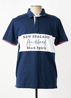 Polo coupe droite manches courtes bleu CAMBERABERO homme