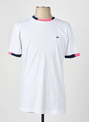 T-shirt broderie manches courtes blanc CAMBERABERO homme
