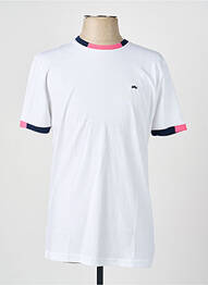 T-shirt broderie manches courtes blanc CAMBERABERO homme