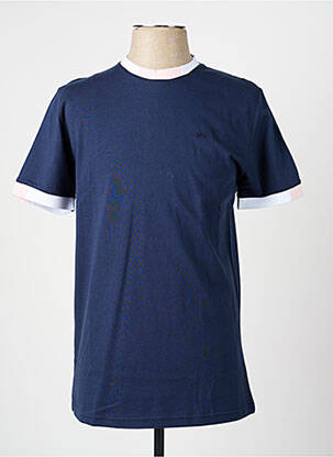T-shirt broderie manches courtes bleu CAMBERABERO homme