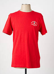 T-shirt coupe cintrée manches courtes rouge CAMBERABERO homme