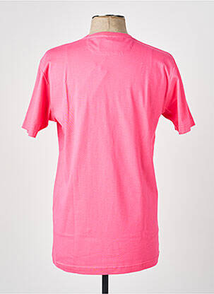T-shirt broderie manches courtes rose CAMBERABERO homme