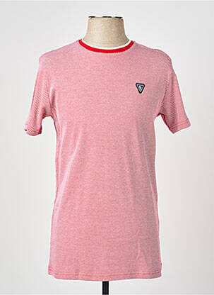 T-shirt coupe droite manches courtes rouge CAMBERABERO homme