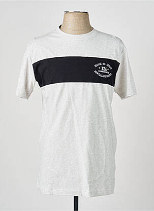 T-shirt broderie manches courtes gris CAMBERABERO homme