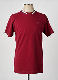 T-shirt broderie manches courtes rouge CAMBERABERO homme