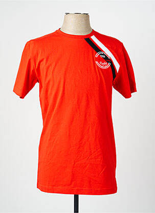 T-shirt broderie manches courtes rouge CAMBERABERO homme