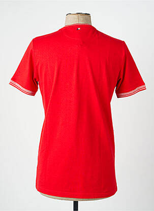 T-shirt broderie manches courtes rouge CAMBERABERO homme