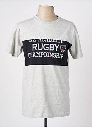 T-shirt broderie manches courtes gris CAMBERABERO homme