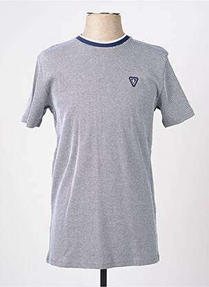 T-shirt coupe droite manches courtes bleu CAMBERABERO homme