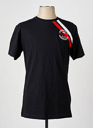 T-shirt broderie manches courtes noir CAMBERABERO homme