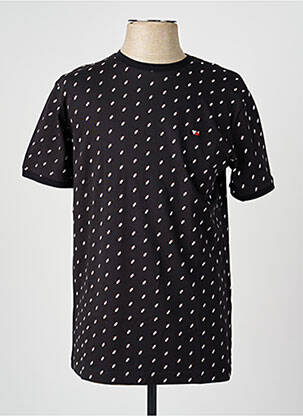 T-shirt coupe droite manches courtes noir CAMBERABERO homme