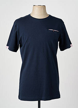 T-shirt coupe droite manches courtes bleu CAMBERABERO homme