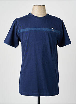 T-shirt coupe droite manches courtes bleu CAMBERABERO homme