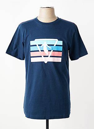 T-shirt stretch manches courtes bleu CAMBERABERO homme