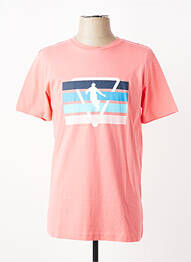T-shirt stretch manches courtes rose CAMBERABERO homme