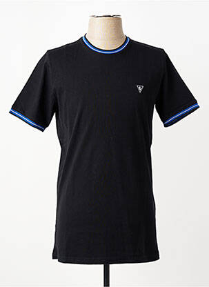 T-shirt broderie manches courtes noir CAMBERABERO homme