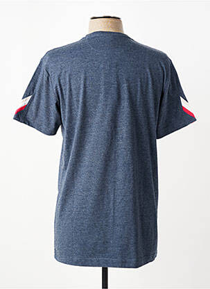 T-shirt tissage chiné manches courtes bleu CAMBERABERO homme