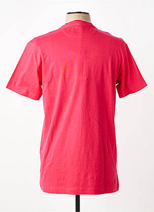 T-shirt broderie manches courtes rose CAMBERABERO homme