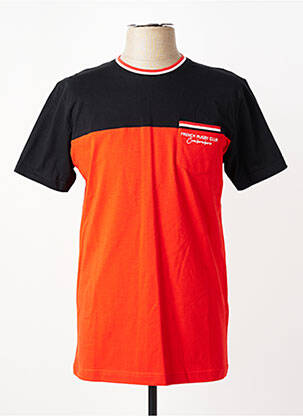 T-shirt broderie manches courtes rouge CAMBERABERO homme