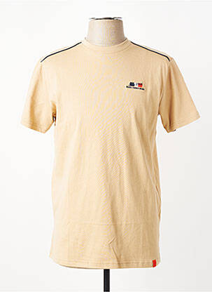 T-shirt stretch manches courtes beige CAMBERABERO homme