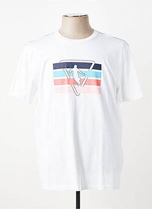 T-shirt stretch manches courtes blanc CAMBERABERO homme