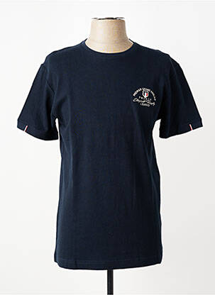 T-shirt broderie manches courtes bleu CAMBERABERO homme