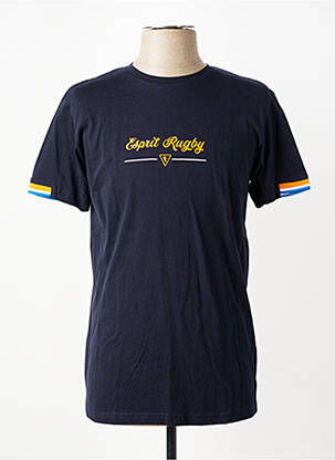 T-shirt coupe droite manches courtes bleu CAMBERABERO homme