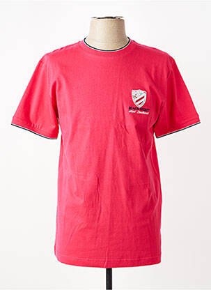 T-shirt broderie manches courtes rouge CAMBERABERO homme