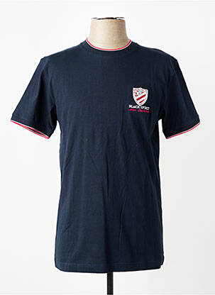 T-shirt broderie manches courtes bleu CAMBERABERO homme