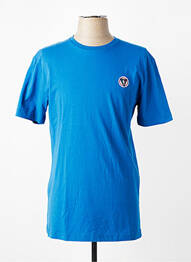 T-shirt broderie manches courtes bleu CAMBERABERO homme