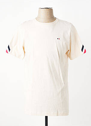 T-shirt broderie manches courtes beige CAMBERABERO homme
