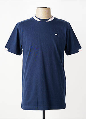 T-shirt broderie manches courtes bleu CAMBERABERO homme