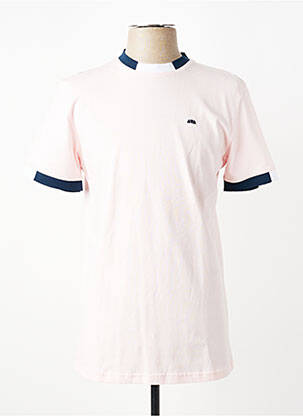 T-shirt broderie manches courtes rose CAMBERABERO homme