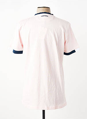 T-shirt broderie manches courtes rose CAMBERABERO homme