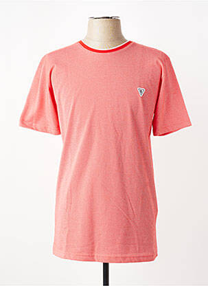 T-shirt broderie manches courtes rouge CAMBERABERO homme