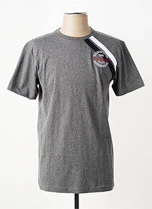 T-shirt broderie manches courtes gris CAMBERABERO homme