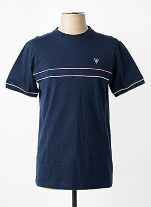 T-shirt broderie manches courtes bleu CAMBERABERO homme