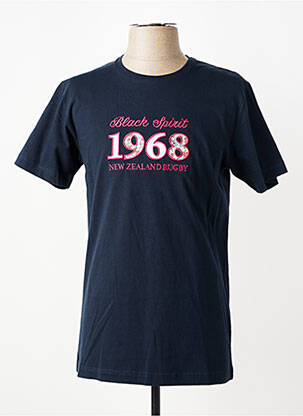 T-shirt broderie manches courtes bleu CAMBERABERO homme